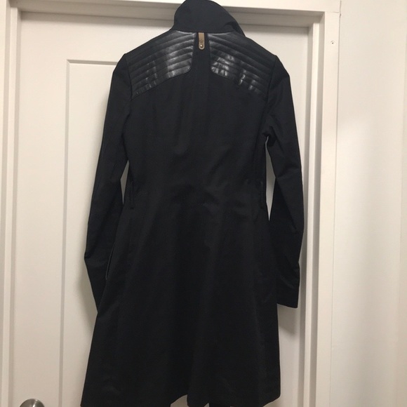 Mackage Black Trench Coat - Picture 4 of 6